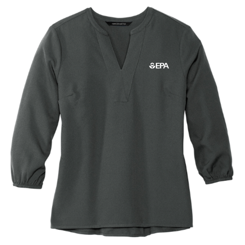 EPA - MERCER+METTLE Women's Stretch Crepe 3/4-Sleeve Blouse v1